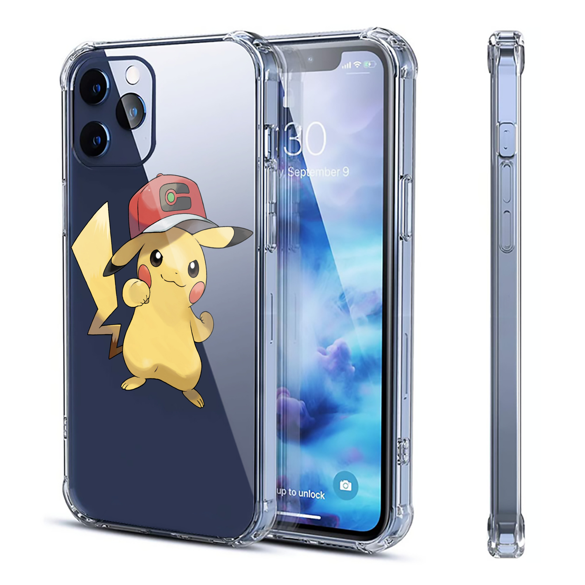 （画像用） ポケットモンスター Pokémon 【iPhone 12シリーズ対応】透明スマホケース（クリアソフトケース）